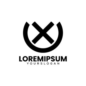 letter u x icon logo design